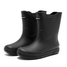 Waterproof Rain Boots for Men Rubber Work Boots NonSlip Durable Garden Fishing Mid Calf 10.5 Black