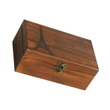Sewing Supplies Organizer Wooden Box with Secure Lock and Spacious Compartments for Needlework