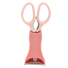 Kitchen Scissors & Melon Planer Set, Stainless Steel Multifunctional Food Scissors Compatible with Kitchen Tools and Paring Tools