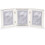 Lawrence Frames Silver Plated Double Bead 8x10 Hinged Triple Picture Frame 2