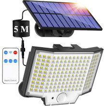 Solar powered outdoor security lighting with motion sensor 1-pack, solar powered floodlights with sensor, solar lights garden floodlights