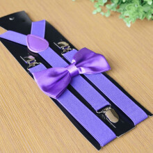 Child Kids Suspenders Bowtie Set - Adjustable Suspender Bowtie Set for Boys and Girls - fit 6 Years to 5 Feet Tall