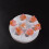 Silicone mold for polyhedral dice with engraved numbers 5