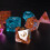 Silicone mold for polyhedral dice with engraved numbers 7