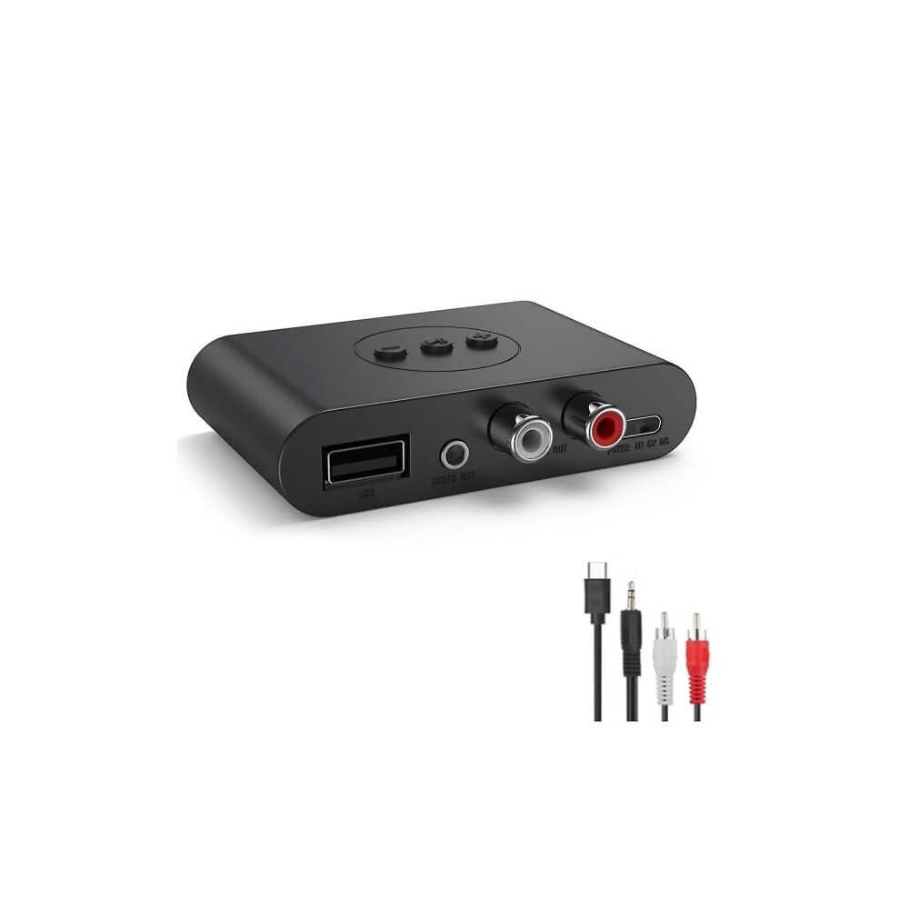 Bluetooth 5.2 Audio Receiver Nfc Usb Flash Drive Rca 3.5Mm Aux Usb Stereo Music Wireless Adapter Wi 9389440258273