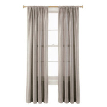 Elegant 2pc MR2 Silver Curtain Semi Sheer Voile with Rod Pocket, 54" W x 84" L, Light Filtering Drape for Any Room