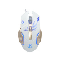 Tarmeek Gaming Mouse Wired, E-sports Mechanical Mouse, 4-color Breathing Light, Ergonomic 6-Key Macro, Compatible with PC Laptop