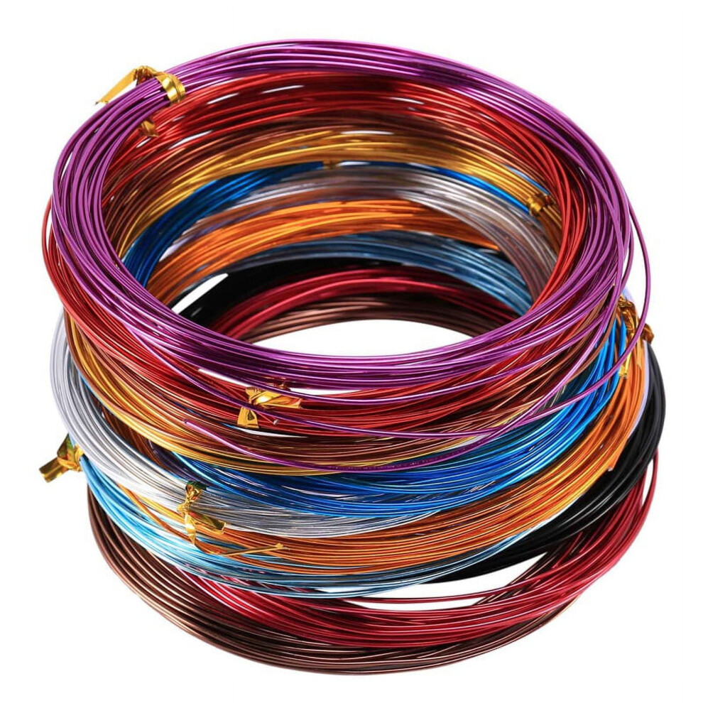 12 Rolls Assorted Colors Aluminium For Diy Craft, 1 Mm In Diameter 5 Meters Long 9389440402997