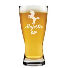 15 oz Beer Pilsner Glass Majestic AF Unicorn