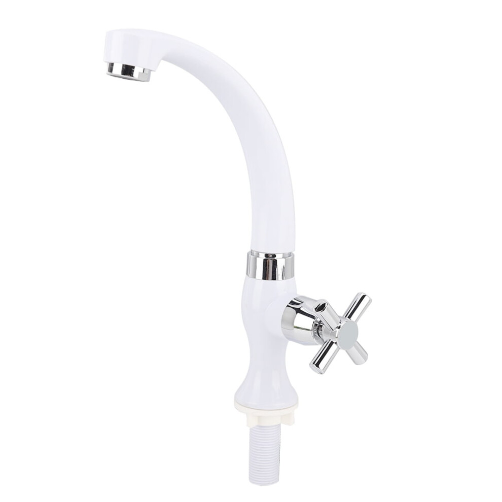 Eastbuy Kitchen Sink Faucets - G1/2" Single Type Cold Faucet Water Tap For Bathroom Kitchen External Thread Sink Faucet (White) 9389440405066