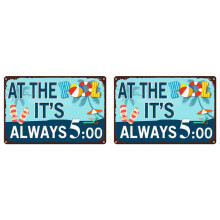 Swimming Pool Metal Sign Decor Pool Gifts For Pool Summer Garden Outdoor Decorations *2PCS