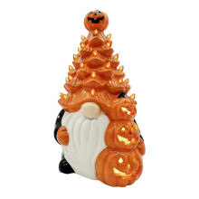 Poaug Hot Sale, LED Book Light & Resin Halloween Tree Decor, 8.6" Pumpkin Bat Figurine, Orange Vintage Nightstand Light, compatible with bedroom