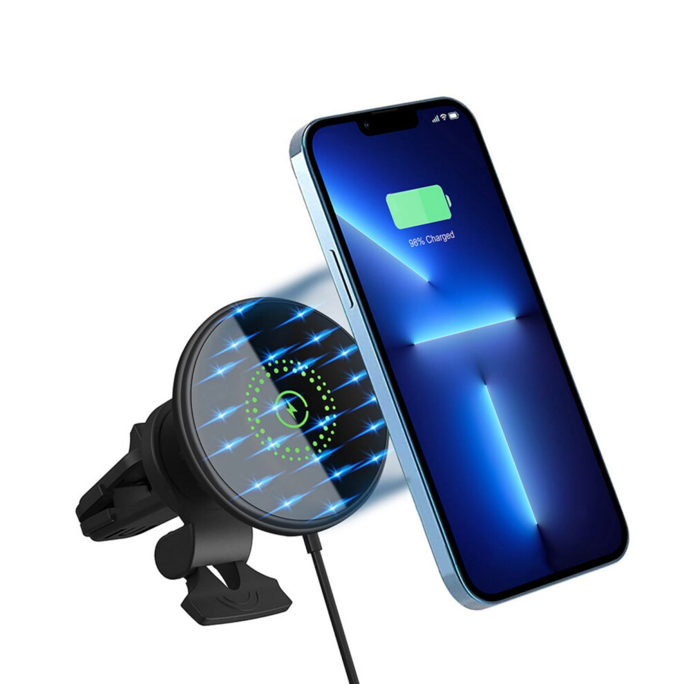 Hglyxoae Magnetic Wireless Car Charger Fast Charging, Car Vent And Stick On Dashboard Phone 9389440803732