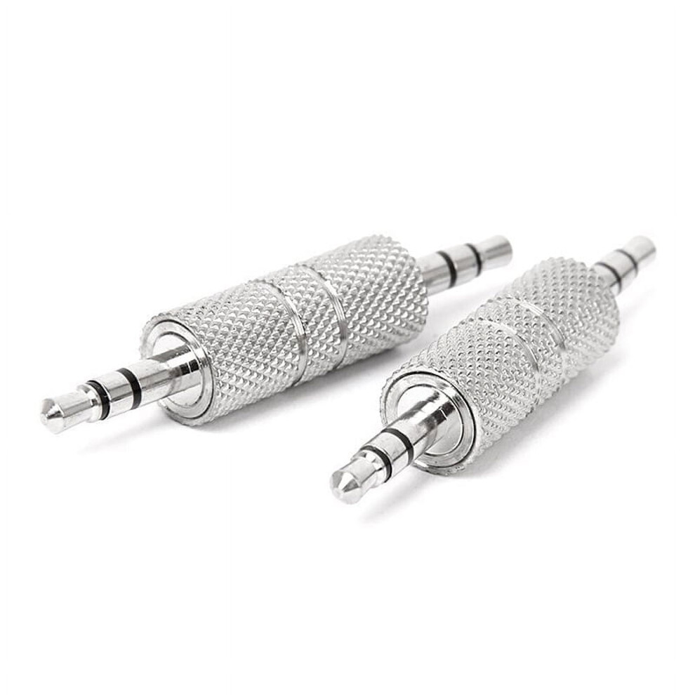 2Pcs 3.5Mm Stereo Male To 3.5Mm Male Headphone Audio Adapter Coupler Connector 9389440803336