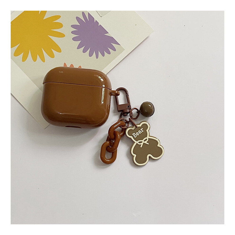 For Compatible With Airpods 2 Case Airpod Pro Case Cute Korea Bear Cartoon Keyring Case For Air Pods 3 Case Clear Silicone Earphone Cover Coque 9389440803411