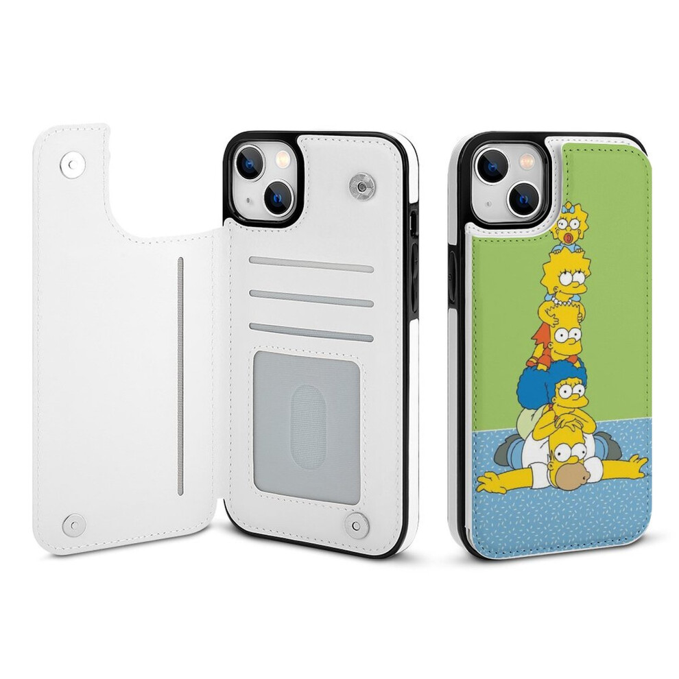 Simpson Compatible With Iphone 14 Plus Wallet Case, Pu Leather Flip Folio With Card Holder, Kickstand & Double Magnetic Clasp 9389440805019