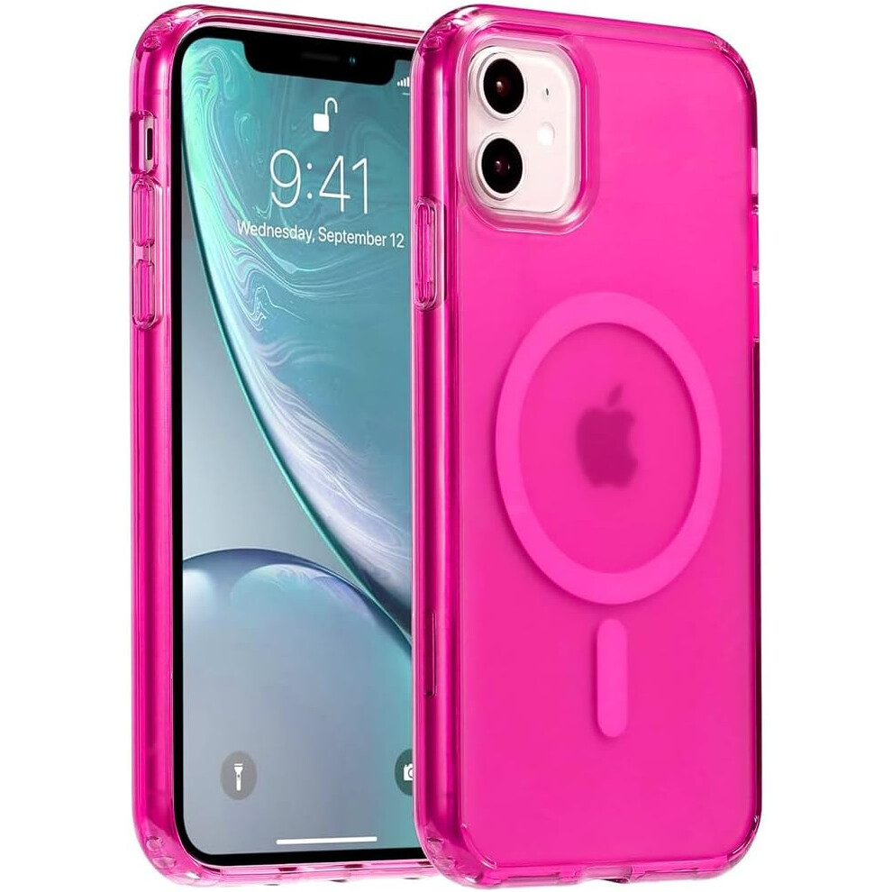 Iphone 11 Magnetic Case Compatible With Magsafe, Translucent Matte Hard Pc + Soft Tpu Frame, Slim Bumper Case For Iphone 11 6.1", Pink 9389440804937