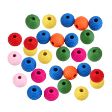 100PCS DIY Wooden Beads Funny DIY Loose Beads for Children Kids