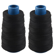 2pcs 400M 80Lbs Nylon Twisted Bowstring Thread Fishing String Sewing Cord Kite Line, Black