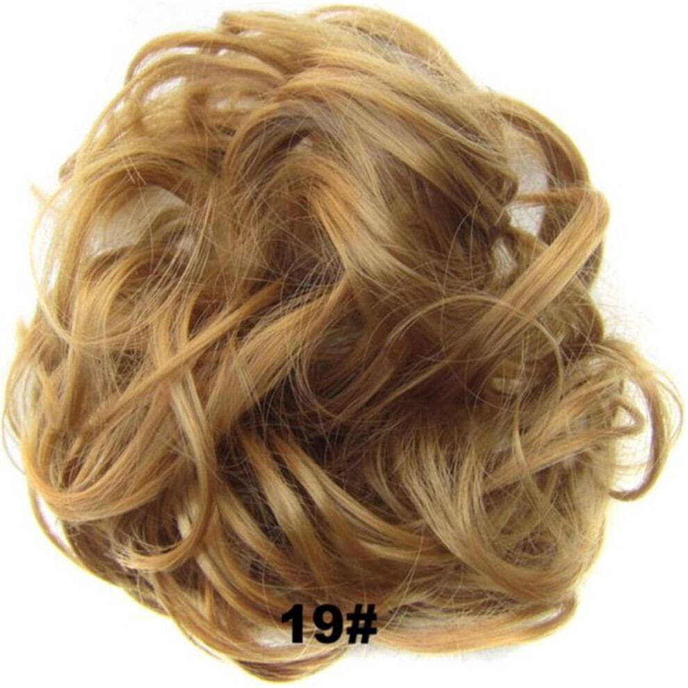 Unisex Synthetic Flexible Hair Buns Curly Scrunchy Chignon Elastic Messy Wavy Scrunchies Wrap For Ponytail Extensions For Women