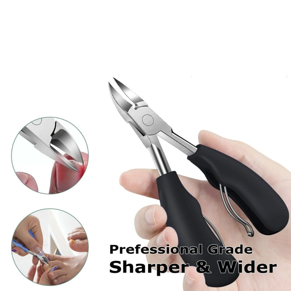Toenail Clippers for Thick Ingrown Toe Nails Heavy Duty & Precision Nail Scissor
