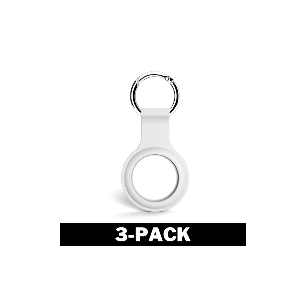 Airtag Compatible With Apple Case Silicone With Keychain 3-Pack White 9389440859876