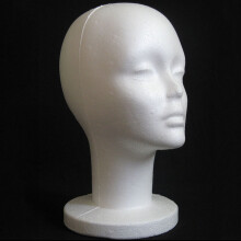 Bemona Styrofoam Wig Heads Female Foam Head Mannequin Manikin Cosmetics Model Head Glasses Hats Hairpieces Wigs Display Stand Holder