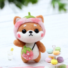 Yakbaofuo DIY Wool Poking Kit, Plush Doll Craft Set with English Instructions, Compatible with Christmas Halloween Desktop Decorations