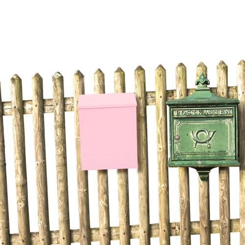 Pink Mailbox Decked Accessories Office Mailboxes Iron High Quality 1