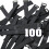 100pcs 8" Black Wrap Cable Ties Wire Cord Straps Reusable Hook & Loop 1