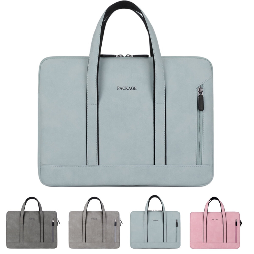 Women Men Waterproof Laptop Sleeve Bag Shoulder Briefcase Handbag Notebook Bag - 15/15.4/15.6 Inches Light/Blue 9389440580145