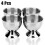 4Pcs Stainless Steel Egg Cups Egg Holders Egg Tray Kitchen Gadgets Tools for Hard Boiled Eggs, Silver 1
