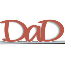 Dad Father's Day Photo Frame, Letters Acrylic Ornament Decoration for Special Memories, Perfect Gift for Dad, Elegant Red Family Display