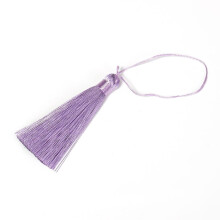 Light Purple Tassel Pendant - Compatible with Craft, Wedding, Car Decor & Key Chain Accessories - Retro Sewing Trim