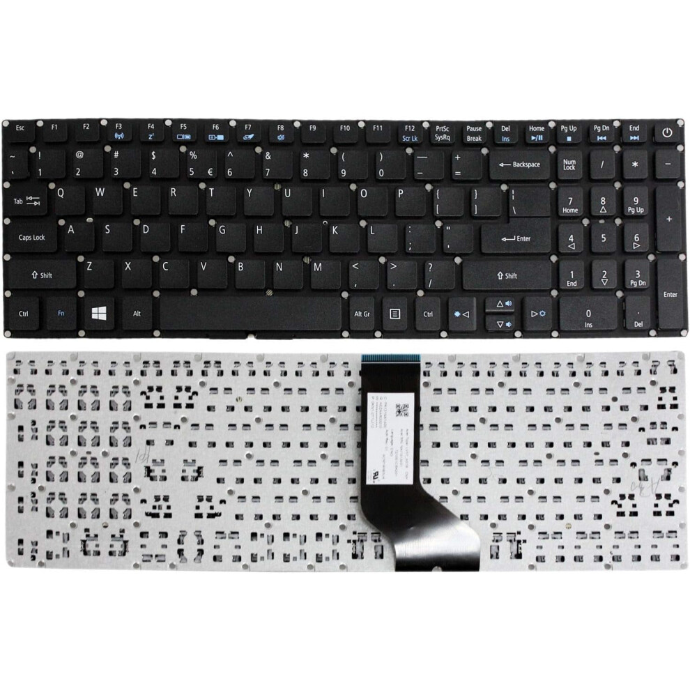 New Us Laptop English Keyboard (Without Frame) Replacement For Compatible With Acer Aspire 5 A517-51 A517-51G A517-51G-52Lb A517-51G-55G9 Black 9389440668331
