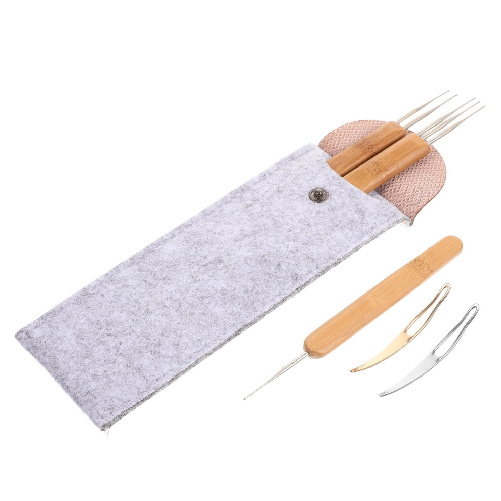 1 Set of Hair Extension Loop Needle Hair Tinsel Extension Crochet Needle Hook Tool