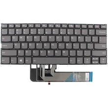 New US Gray English Backlit Laptop Keyboard (Without palmrest) for compatible with Lenovo Yoga C740-14IML Light Backlight