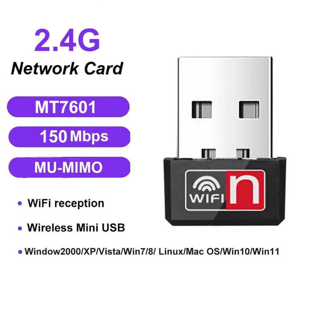150Mbps Usb Wireless Wifi Adapter Lan Network Card 802.11B/G/N/Ax Usb Receiver Dongle Network Card For Desktop Laptop Pc 9110895387832