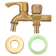 1pc Gardening Irrigation Replaceable Faucet Copper Water Tap Dual-purpose Faucet