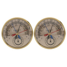 2pcs 5Inch Min Max Thermometer Hygrometer Wall Mount Wall Hang Analog Anti Rain Temperature Humidity Meter