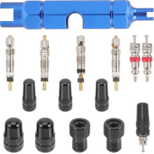 3 Sets of Cycling Wheel Valves Protectors Tire Core Removers Tire Valves Core Caps Kit
