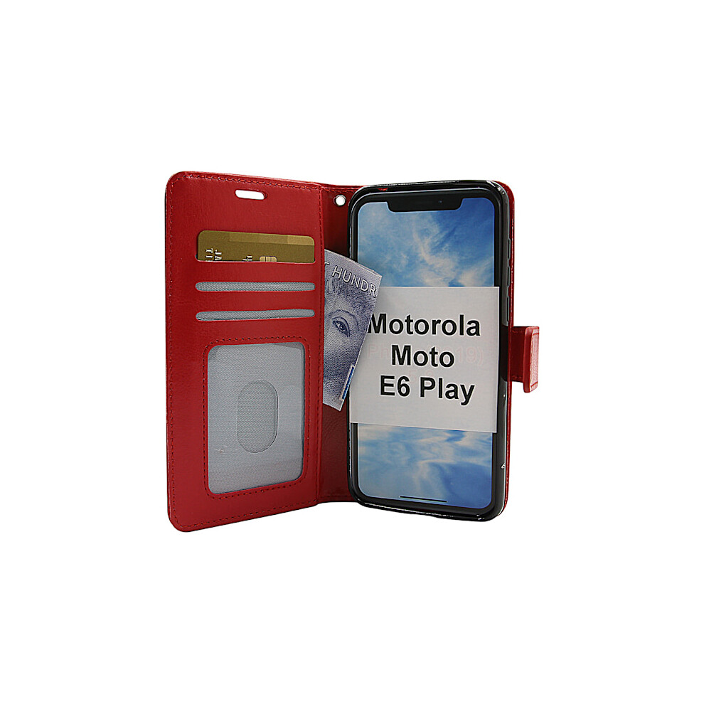 Crazy Horse Wallet Motorola Moto E6 Play Red 9110895391556