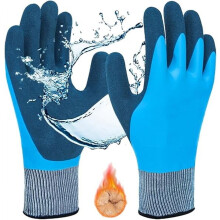 Heavy Duty Winter Gloves Latex Fully Soaked 100% Waterproof Gloves Thermal Insulated Winter Dippe Winter Work Gloves,1pcs