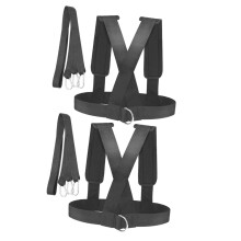 Sled Training Harness with Padded Shoulder Straps, Adjustable Weighted Belt for Strength and Speed