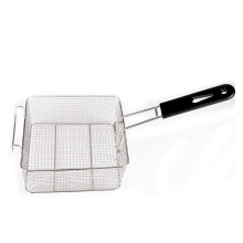 French Fry Basket Stainless Steel Deep Fry Basket with CoolTouch Handle for Kitchen Cooking