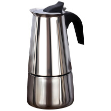 600ml Stainless Steel Moka Pot Stovetop Espresso Maker with Ergonomic Handle for Family Use