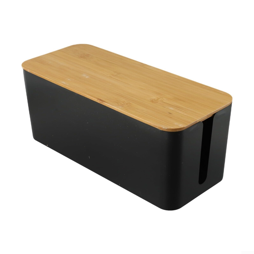 Cable Management Box With Dustproof Lid For Power Strips And Multisocket Storage Black 9070919144424