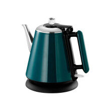 Stainless Steel Electric Kettle Large Capacity Fast Boil with OneClick Lid and Streamlined Spout Green