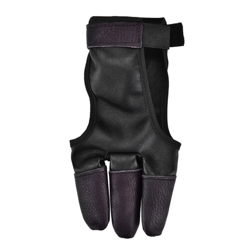 3-Finger-Bogenschützer Handschuh für Recurvebogen, Schwarz, 20*10cm 1