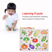 Holz-Gemüse-Puzzle für Kinder Lehrreiches Frühlernspielzeug 1er Set